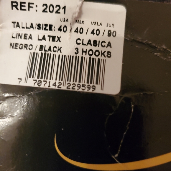 Ann Cherry Black Waist Cincher size 40 XXL - Picture 8 of 9